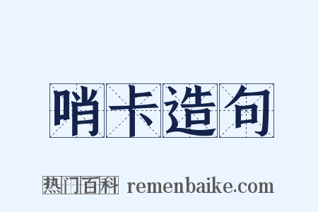 哨卡造句是什么意思的图片